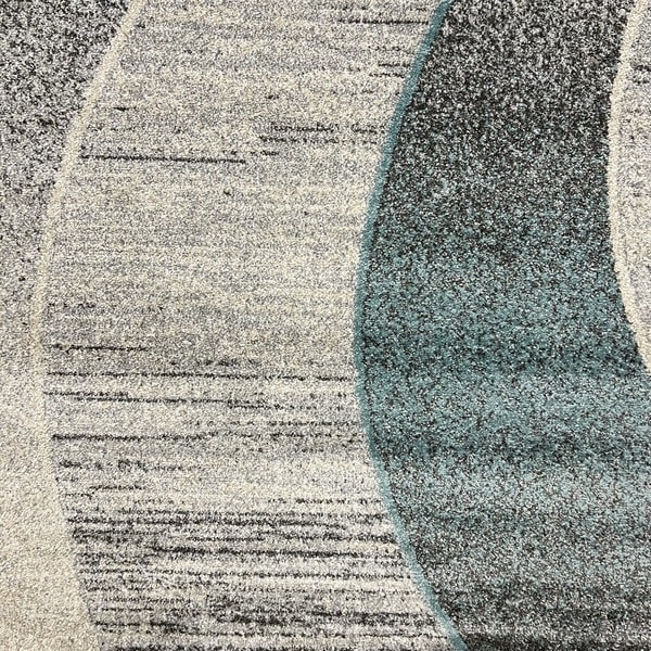 Модерен килим - Ирис 582 Сив/Син - детайл - 1