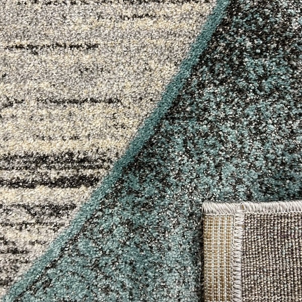 Модерен килим - Ирис 582 Сив/Син - детайл - 3