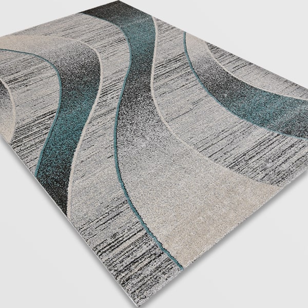 Модерен килим - Ирис 582 Сив/Син