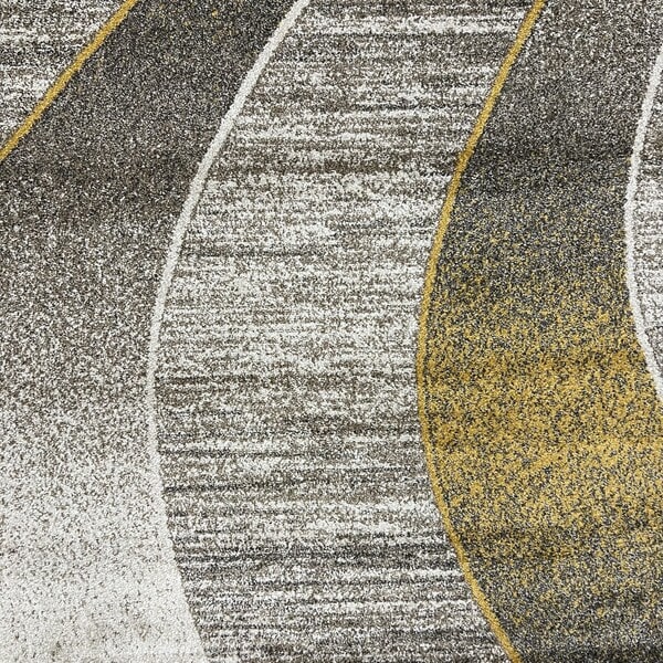 Модерен килим - Ирис 582 Визон/Жълт - детайл - 1