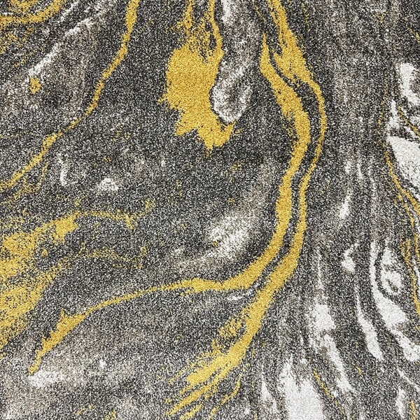 Модерен килим - Ирис 591 Визон/Жълт - детайл - 1