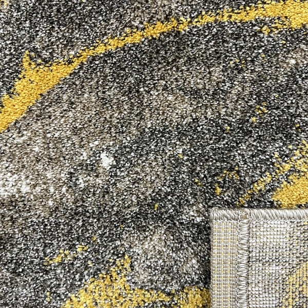 Модерен килим - Ирис 591 Визон/Жълт - детайл - 3