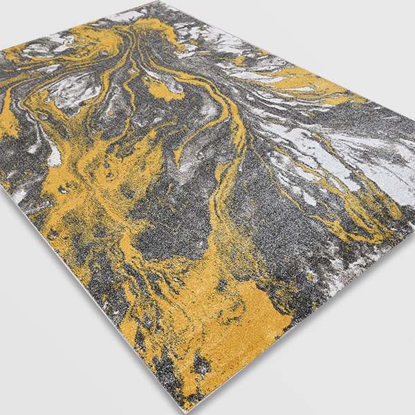 Модерен килим - Ирис 591 Визон/Жълт