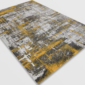Модерен килим - Ирис 595 Визон/Жълт