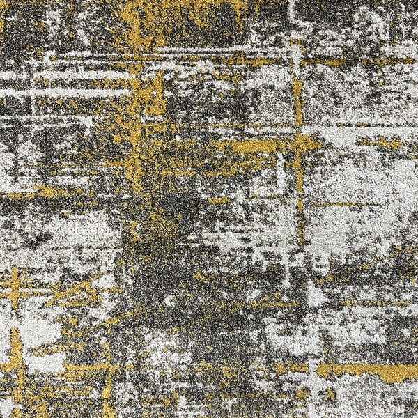 Модерен килим - Ирис 595 Визон/Жълт - детайл - 1