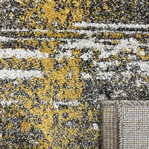 Модерен килим - Ирис 595 Визон/Жълт - детайл - 3