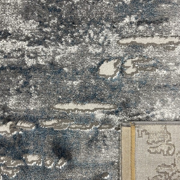 Модерен килим - Лора 041 Сив/Син - детайл - 3