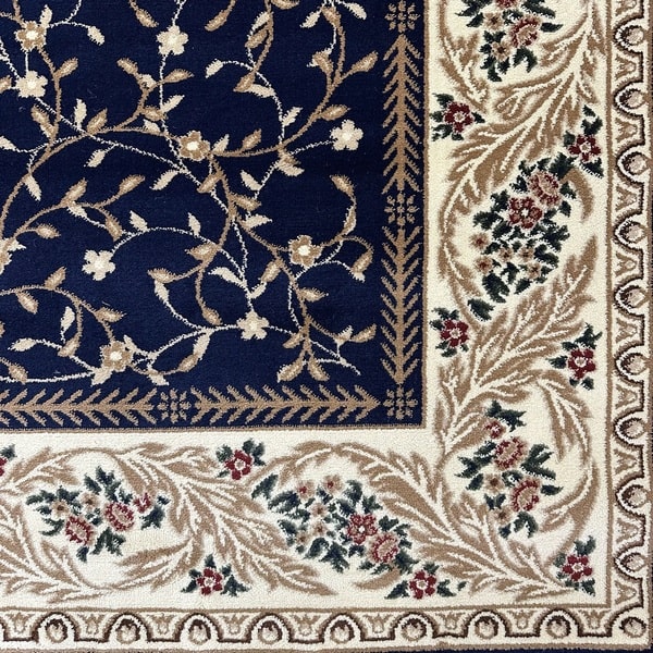 Класически килим – Корона 2878 Син - детайл - 1