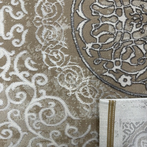 Модерен килим - Алпина 5650 Бежов - детайл - 3