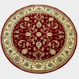 Тъкан килим – Корона 1803 Червен - Кръг