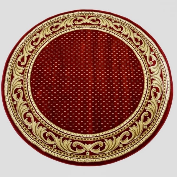 Тъкан килим – Корона 6181 Червен - Кръг
