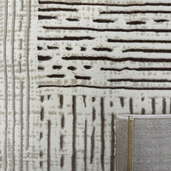 Модерен килим - Лора 7367 Бежов - детайл - 3