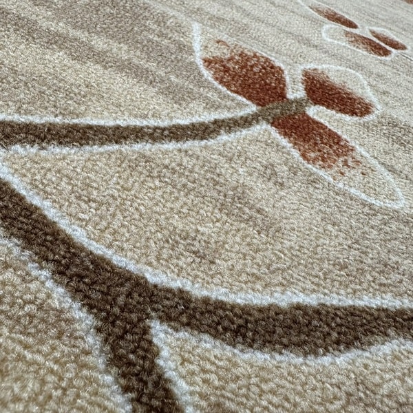 Мокетен килим - Олимп 2411 Бежов/Оранжев - детайл - 2