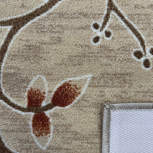 Мокетен килим - Олимп 2411 Бежов/Оранжев - детайл - 3