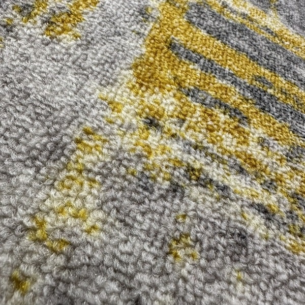 Мокетен килим - Олимп 2420 Сив/Жълт - детайл - 2